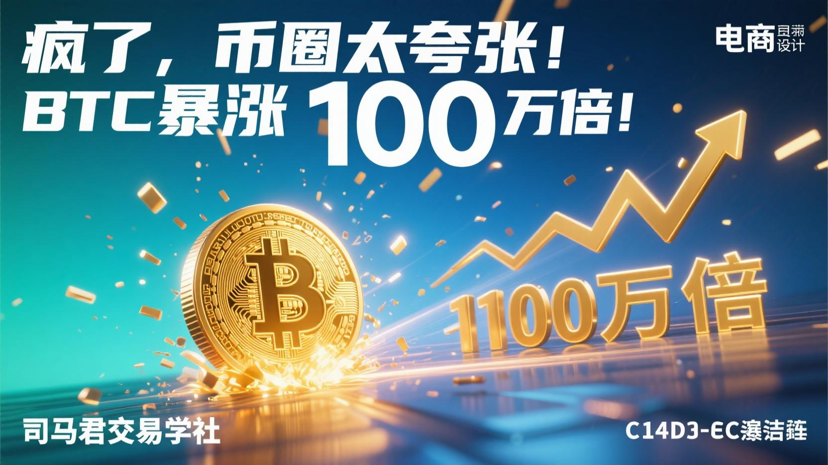 疯了，币圈太夸张，BTC暴涨100万倍！