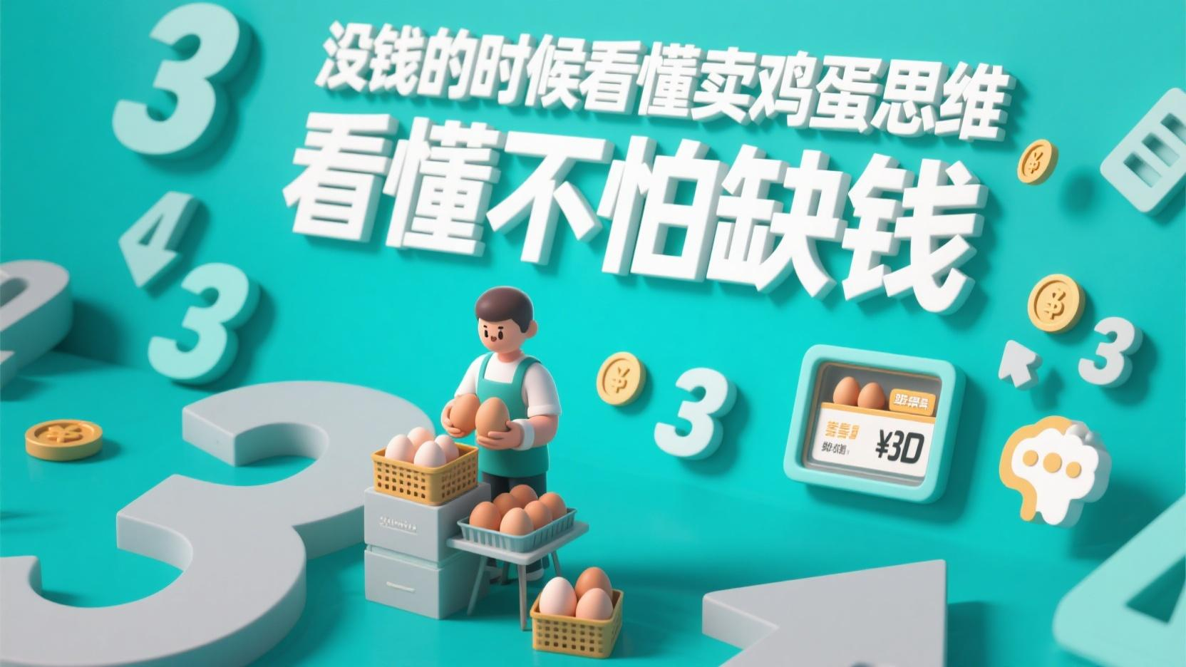 没钱的时候看懂卖鸡蛋思维，看懂不怕缺钱