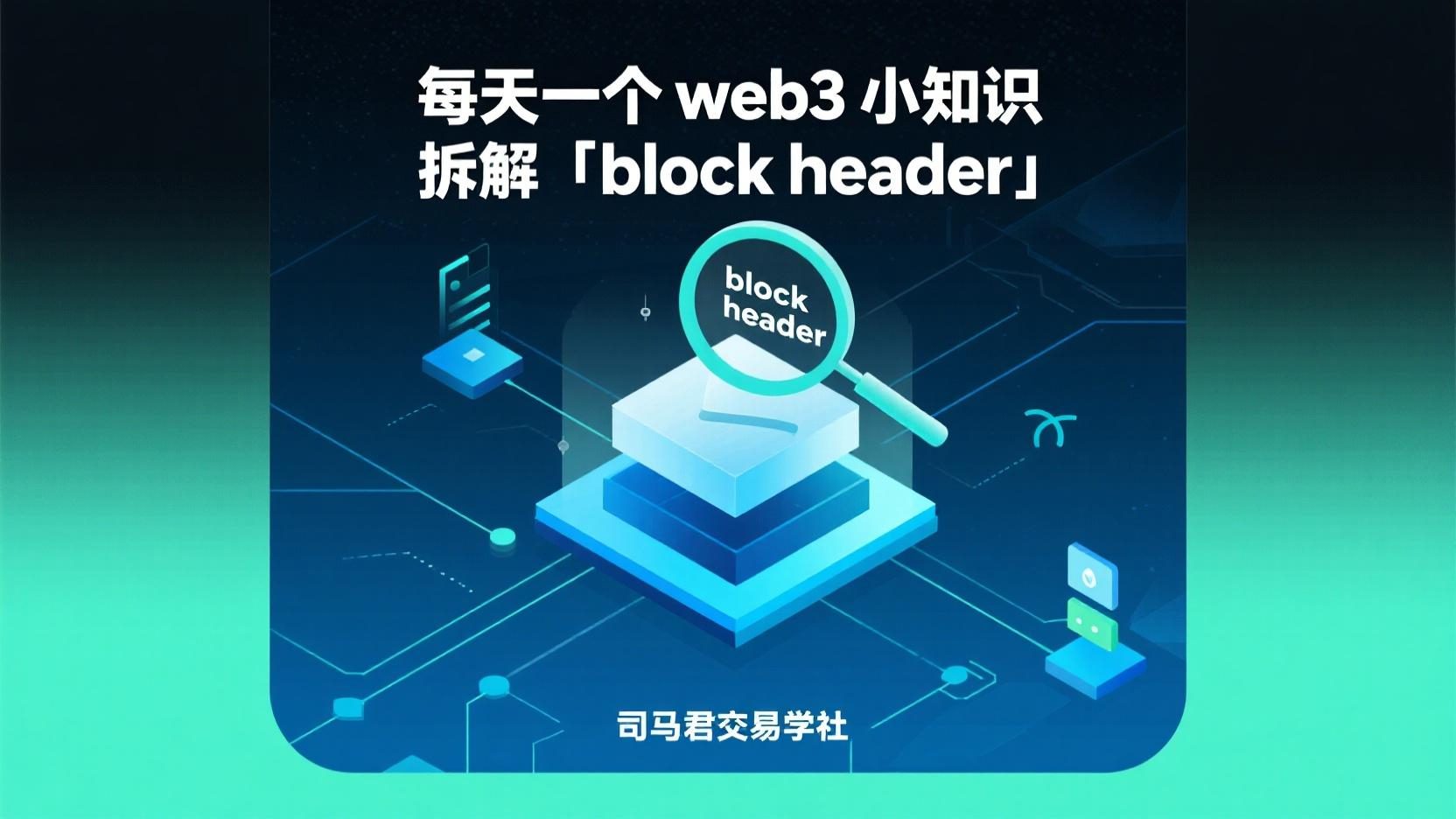每天一个web3小知识，拆解「block header」